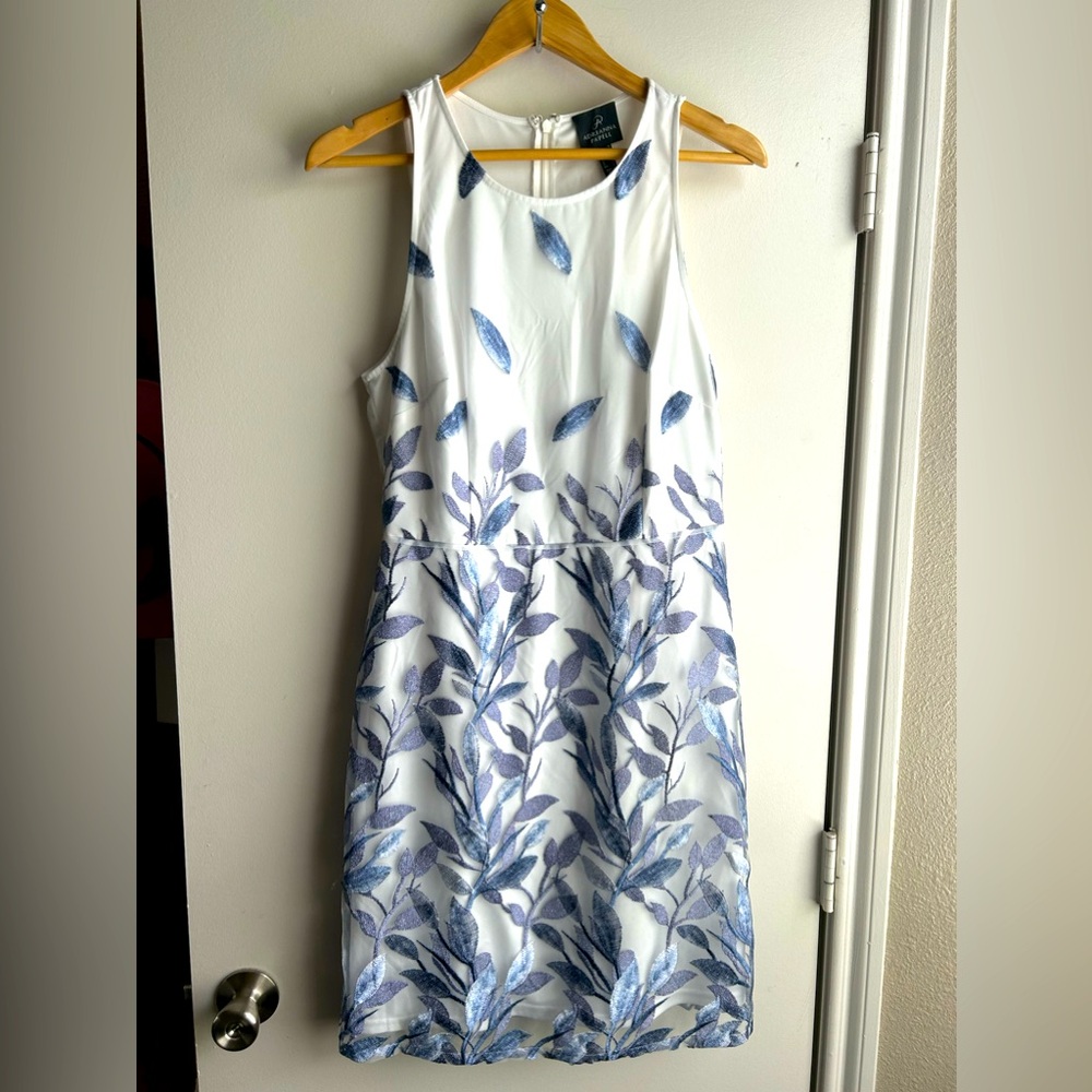 Embroidered, white Adriana Pappel dress